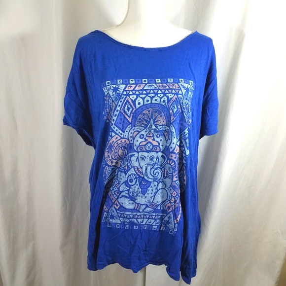 Lucky Lotus Tops - Lucky Lotus Ganesha Elephant Top 3X